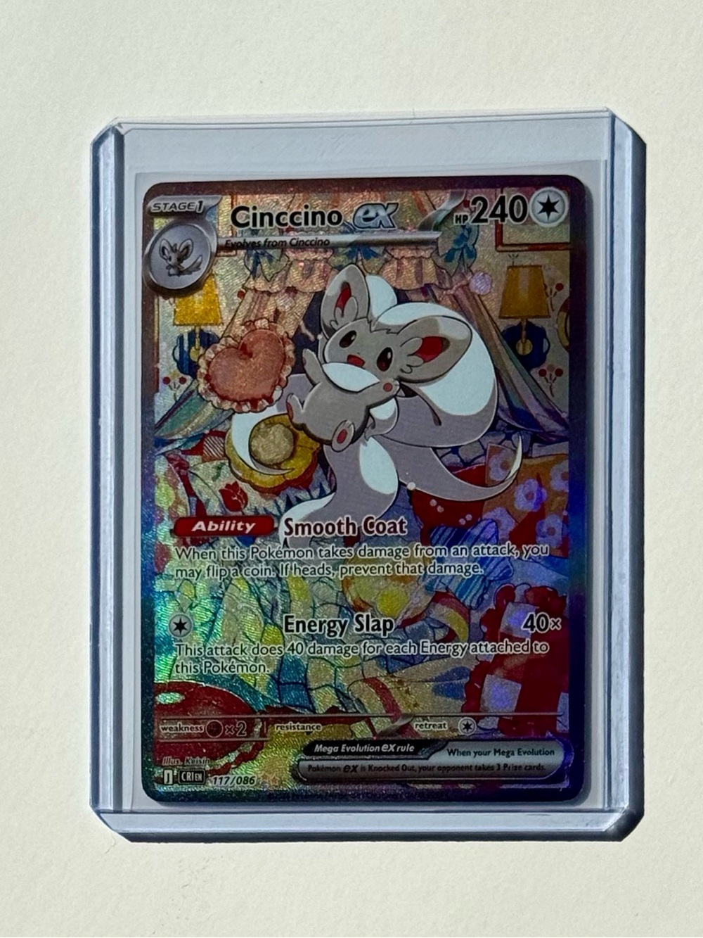 Cinccino ex 119/086 Chaos Rising Special Illustration Rare Fan Art Custom Card